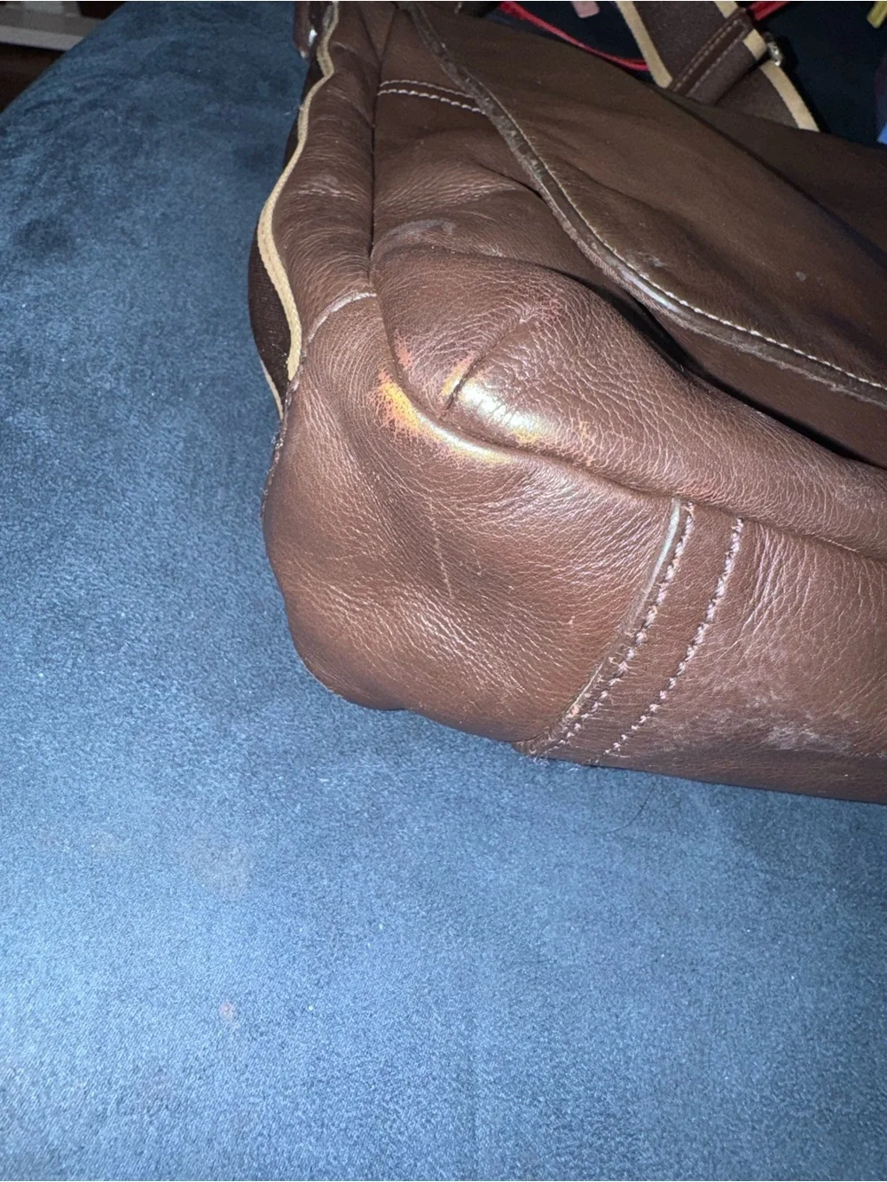 Coach  Dark Brown Leather Heritage Messenger F70556